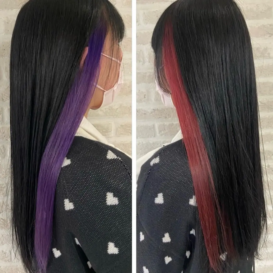 ロング カラー ヘアアレンジ ブリーチ ツートーンカラー 北岡 慶子 大宮駅西口徒歩3分のヘアスタイル