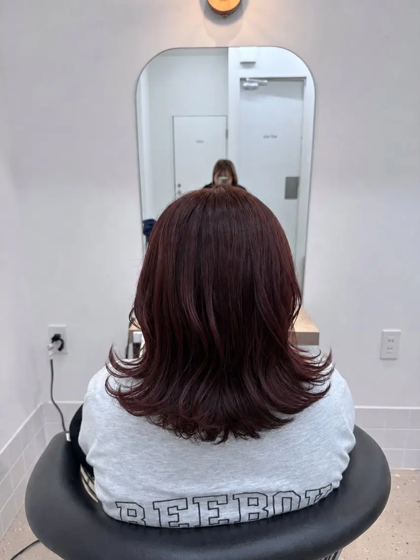 カラー ブラウンカラー ピンクカラー ヘアカラー 内田 愛莉のヘアスタイル