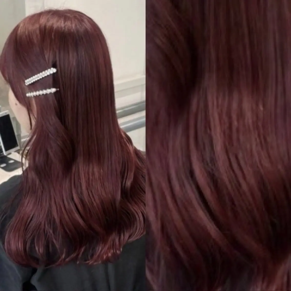 ロング カラー ブリーチ ブリーチなしカラー 髪質改善 トリートメント 💗愛され暖色💗 ピンク/レッド💗のヘアスタイル