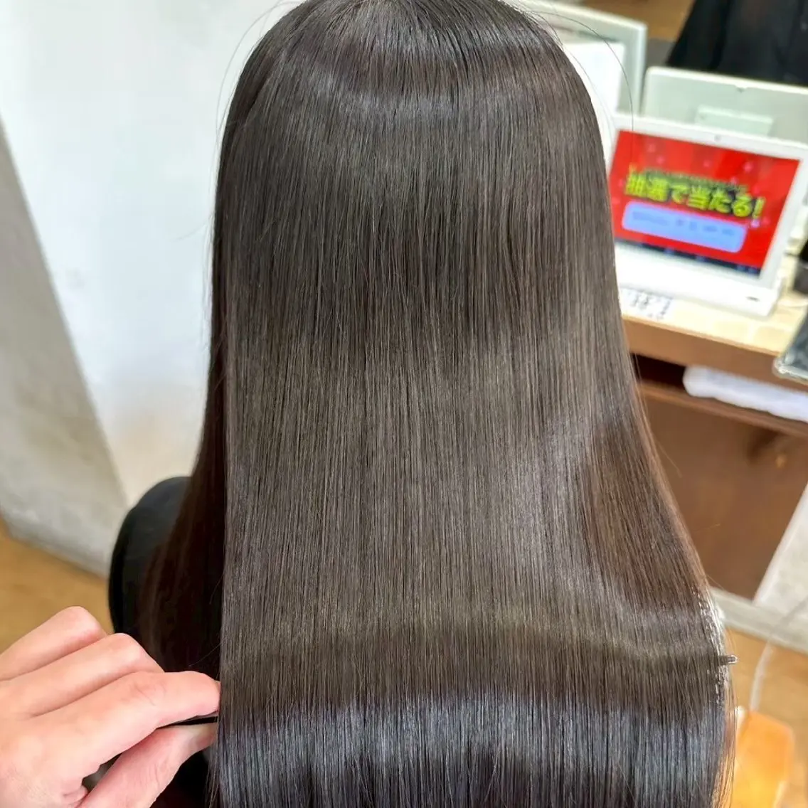 ロング カラー 縮毛矯正/ワンカラー モデル募集🫧羽夏のヘアスタイル