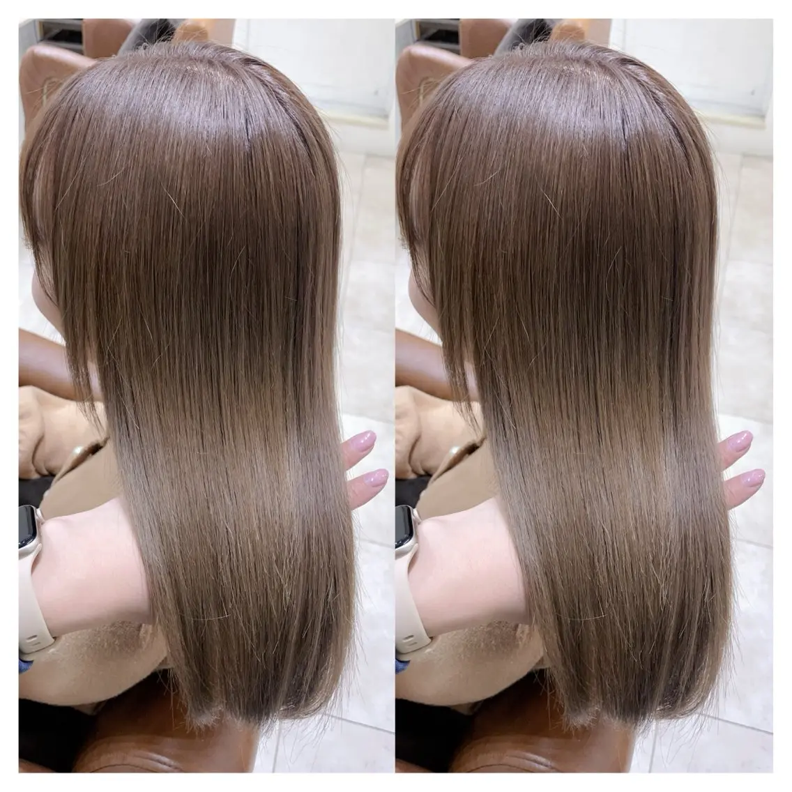 ミディアム カラー ヘアカラー トリートメント 村山 茉衣のヘアスタイル