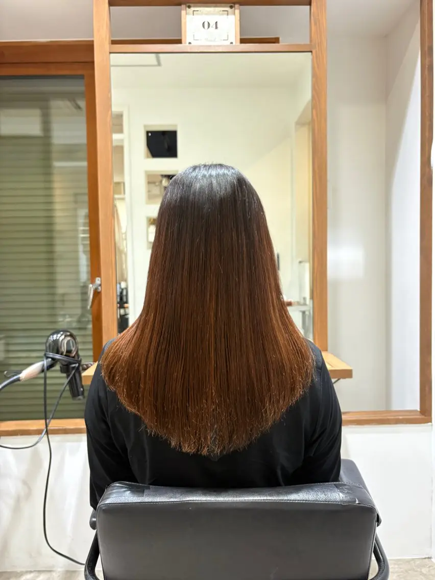 ロング 縮毛矯正 トリートメント ✨透明感カラー✨ suzuka🫧のヘアスタイル