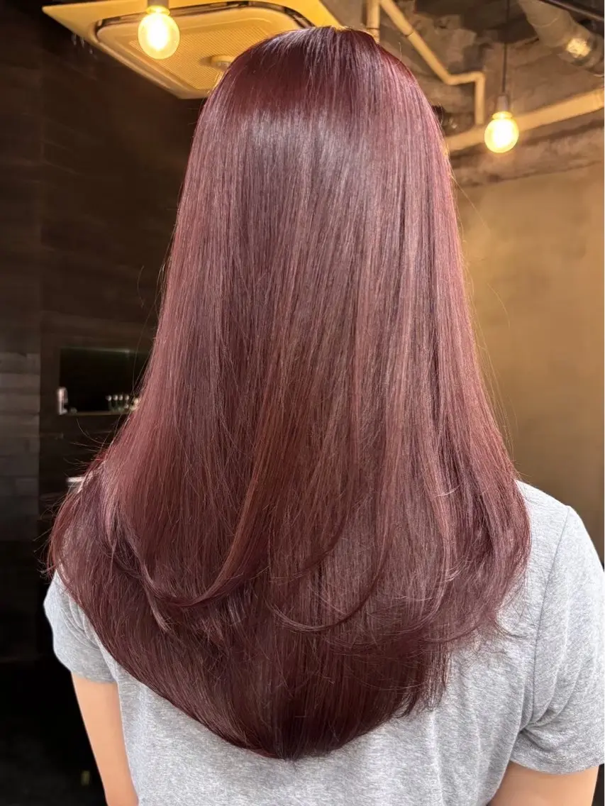 ロング カラー ヘアアレンジ レッドカラー ヘアカラー トリートメント ゆめか🦋 /似合わせカラー💖のヘアスタイル