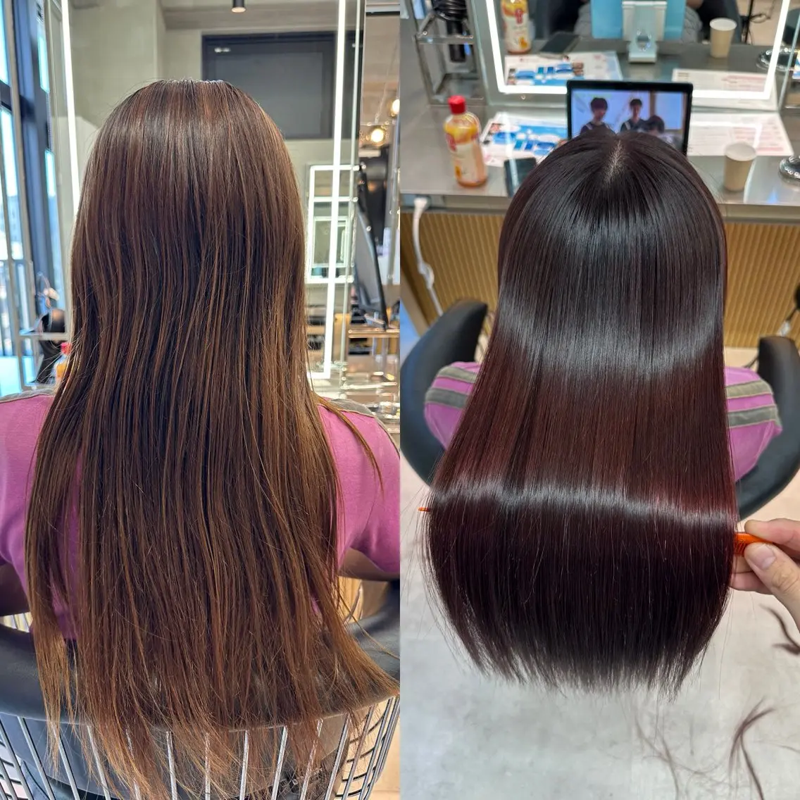 ロング カット ヘアカラー 縮毛矯正 トリートメント ✨髪質改善特化✨副 店長椎葉信乃介のヘアスタイル