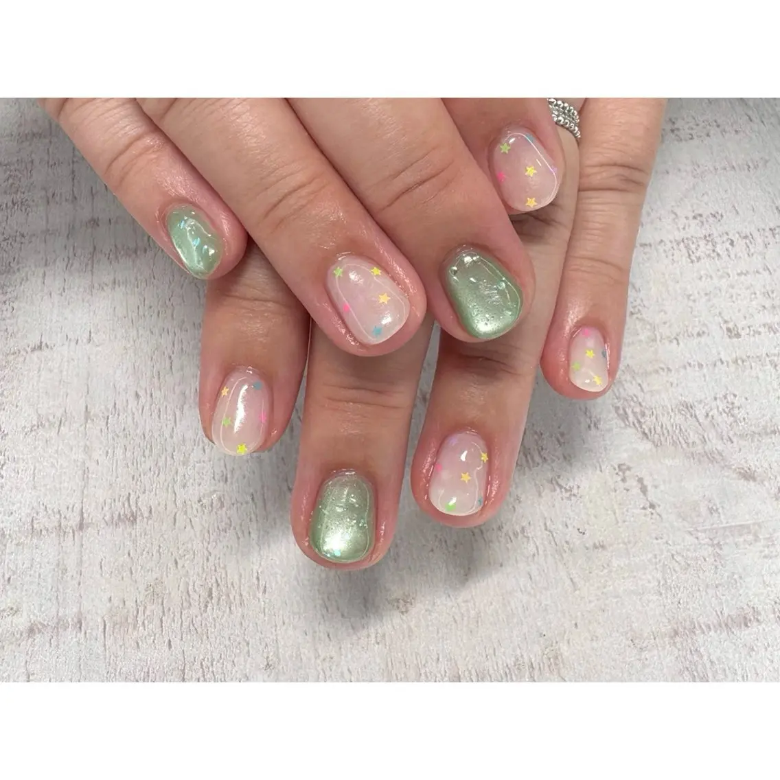 ネイル ハンドネイル 𖡼 yumenoのネイルデザイン