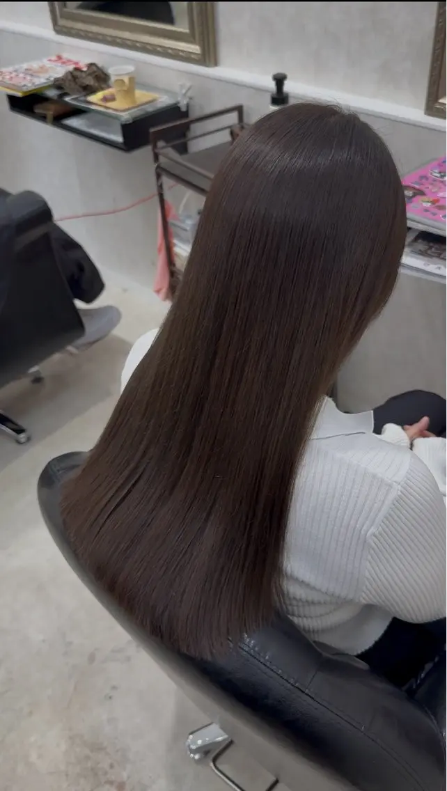 ロング ロング 縮毛矯正 カット ヘアカラー 縮毛矯正 トリートメント 園田 翔のヘアスタイル