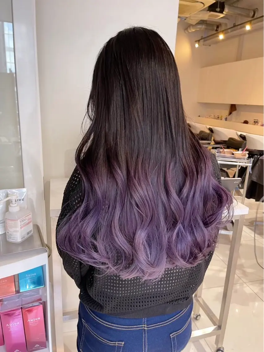 ミディアム カラー ブリーチ グラデーションカラー ヘアカラー トリートメント ⭐️無料!カット モデル募集⭐️夕貴のヘアスタイル