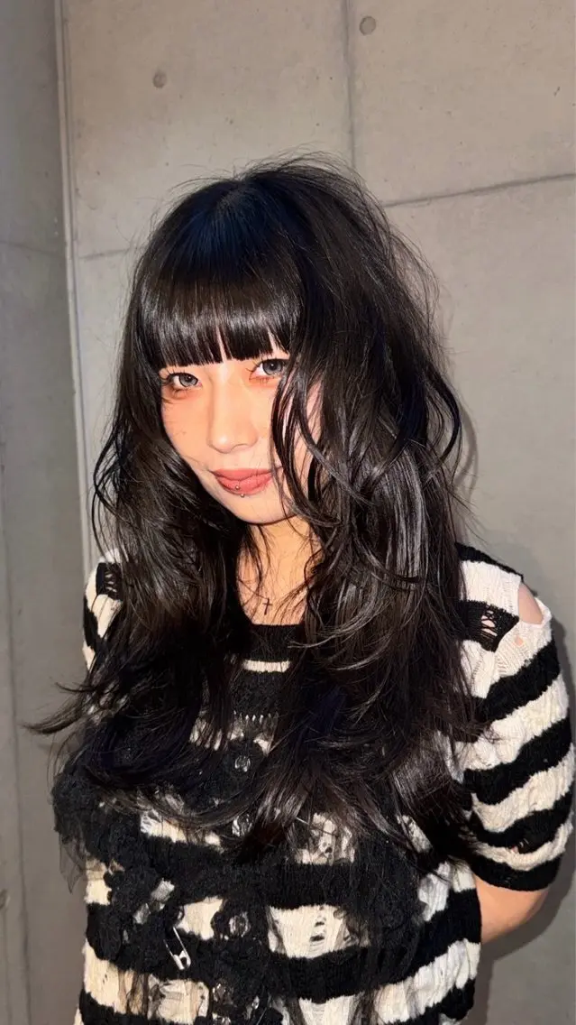 ロング カラー カット ヘアカラー だいち/ブリーチ/ レイヤーカットのヘアスタイル