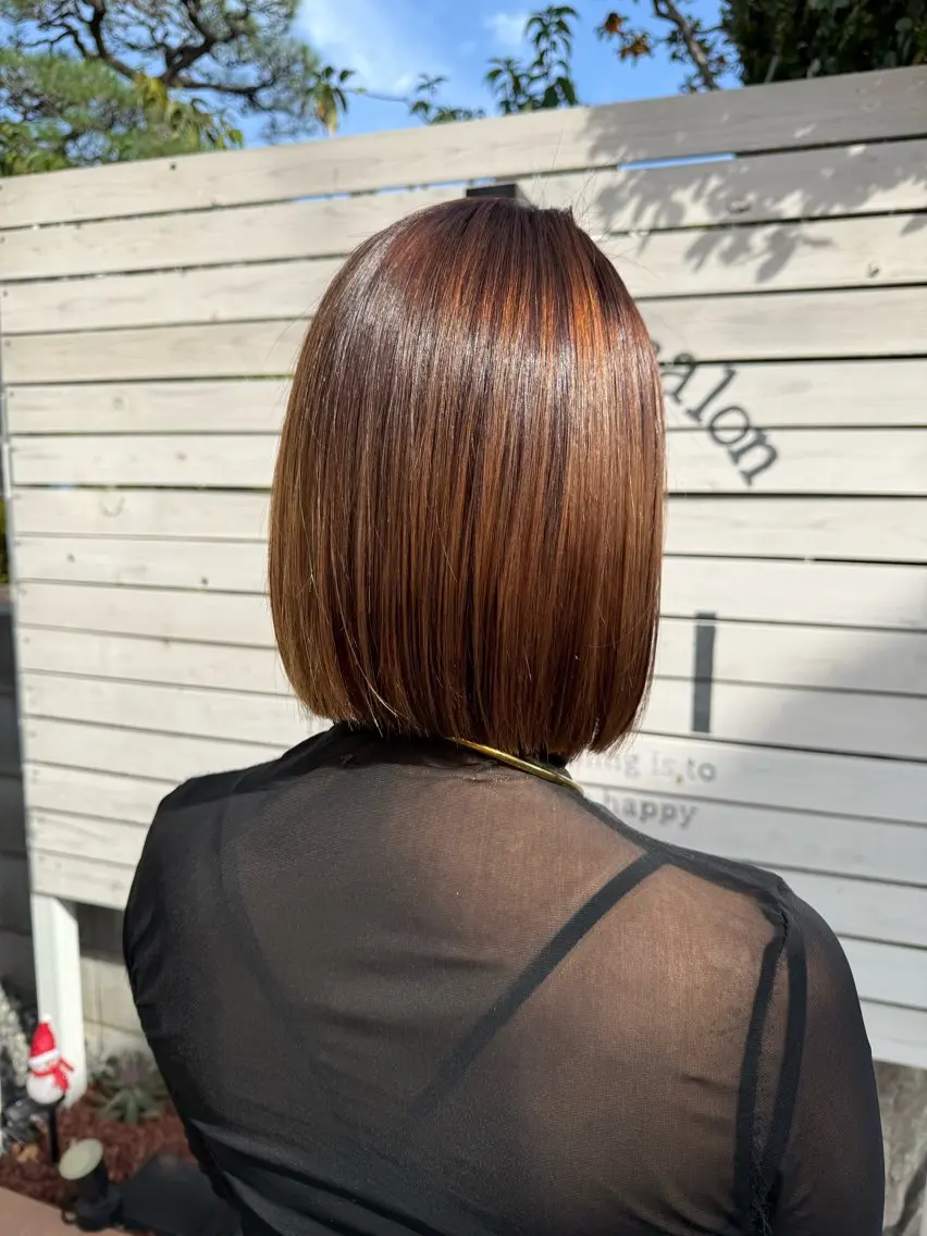 ショート 前下がりボブ ボブ 縮毛矯正 LANI hair resortのヘアスタイル