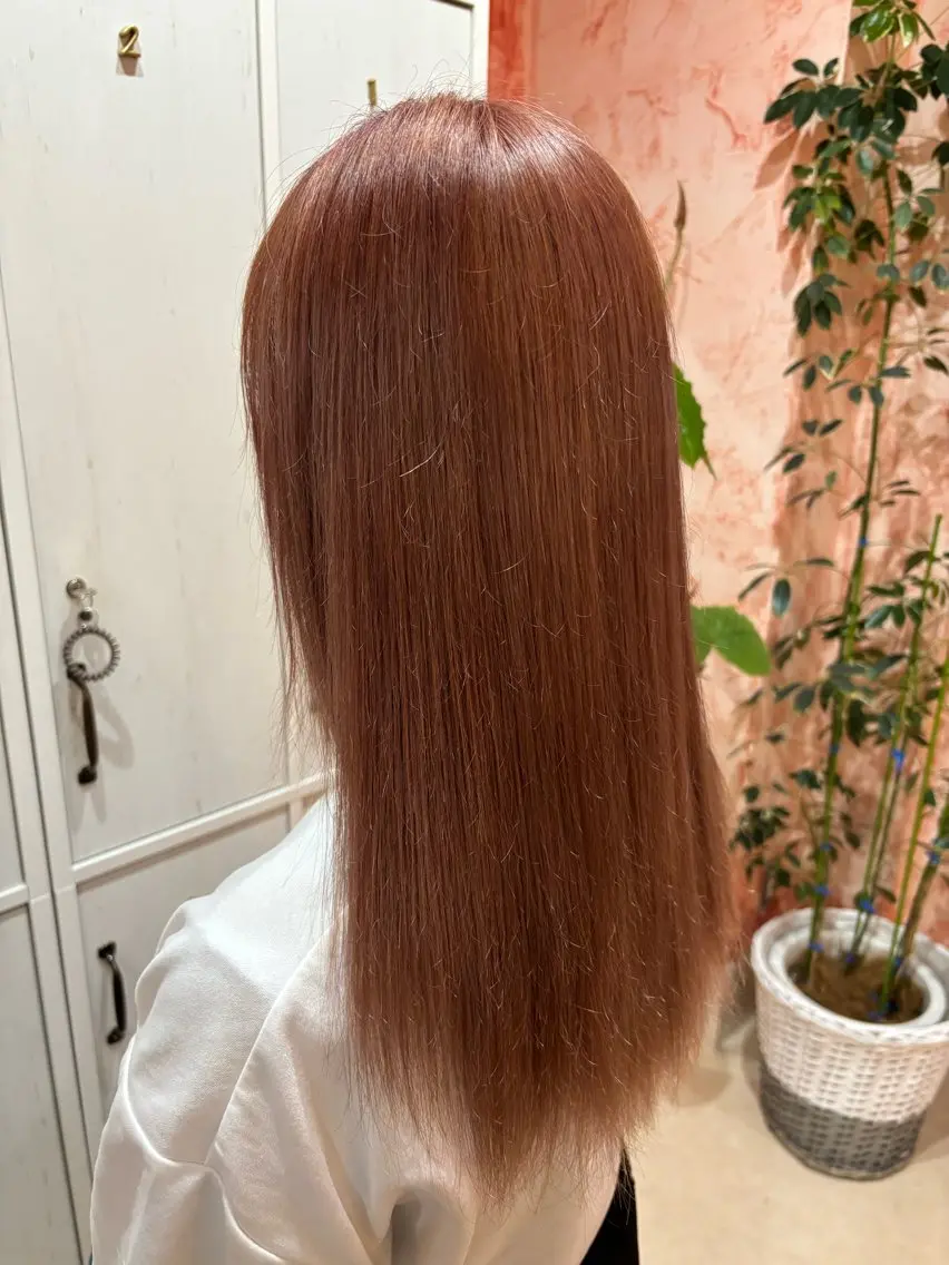 ロング カラー 、 、のヘアスタイル
