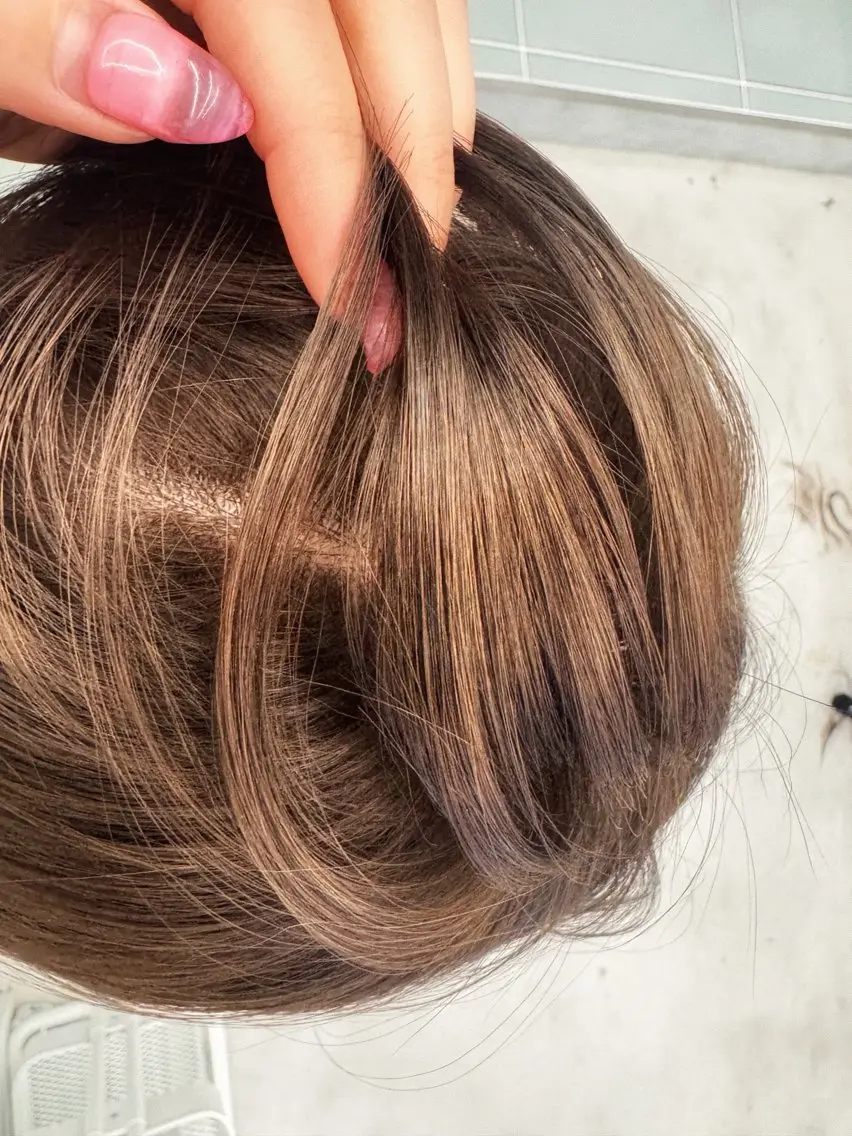 ロング カラー ブリーチ ダブルカラー ブリーチなしカラー カット ヘアカラー saki｜透明カラー ドライパーマ.パーマのヘアスタイル