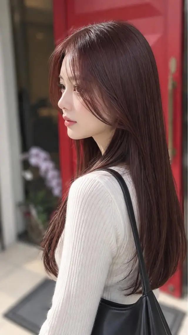 セミロング カラー かりや あゆみのヘアスタイル