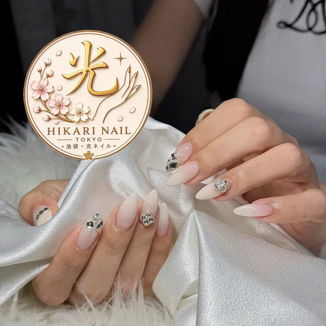 ネイル チークネイル 長さ出し フレンチネイル ガーリー ハロウィン ハンドネイル HikariNail Ikebukuroのネイルデザイン