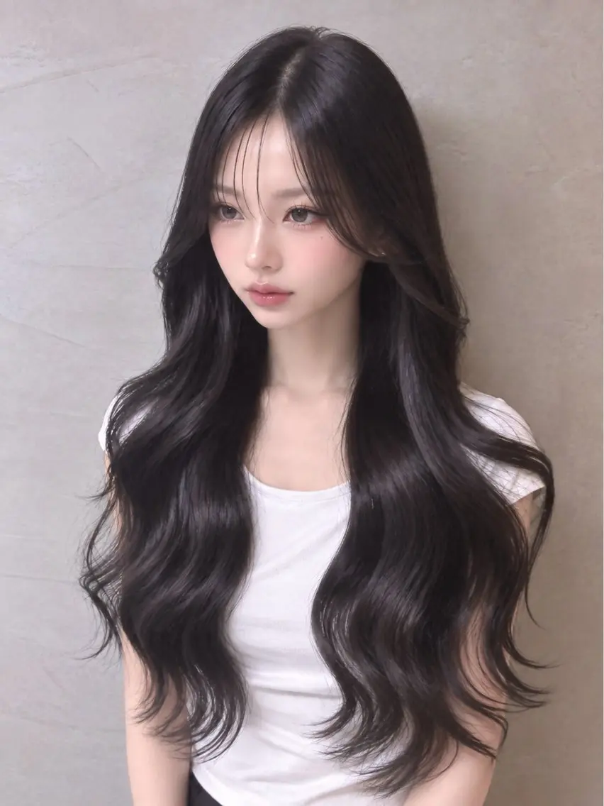 ロング エクステ 韓国風ヘア ロング ヘアカラー エクステ ラブスタシー博多店/ Mariaのヘアスタイル