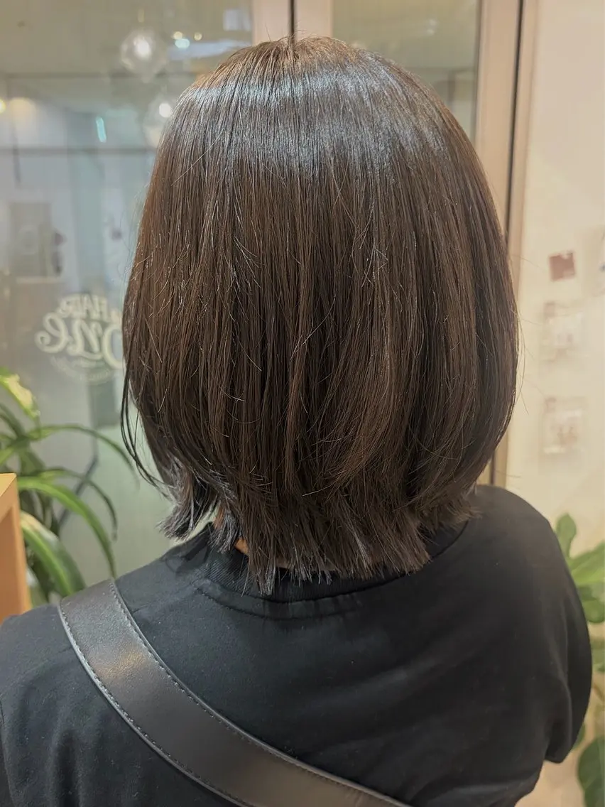 ミディアム カラー ミディアムレイヤー ブラウンカラー 透明感カラー レイヤーカット カット ヘアカラー トリートメント cana 札幌レイヤースタイルのヘアスタイル