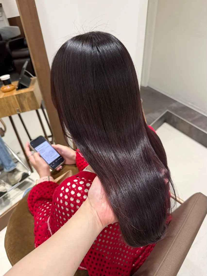 ロング ヘアカラー トリートメント ラベンダーカラー/ ASAHI🦋のヘアスタイル
