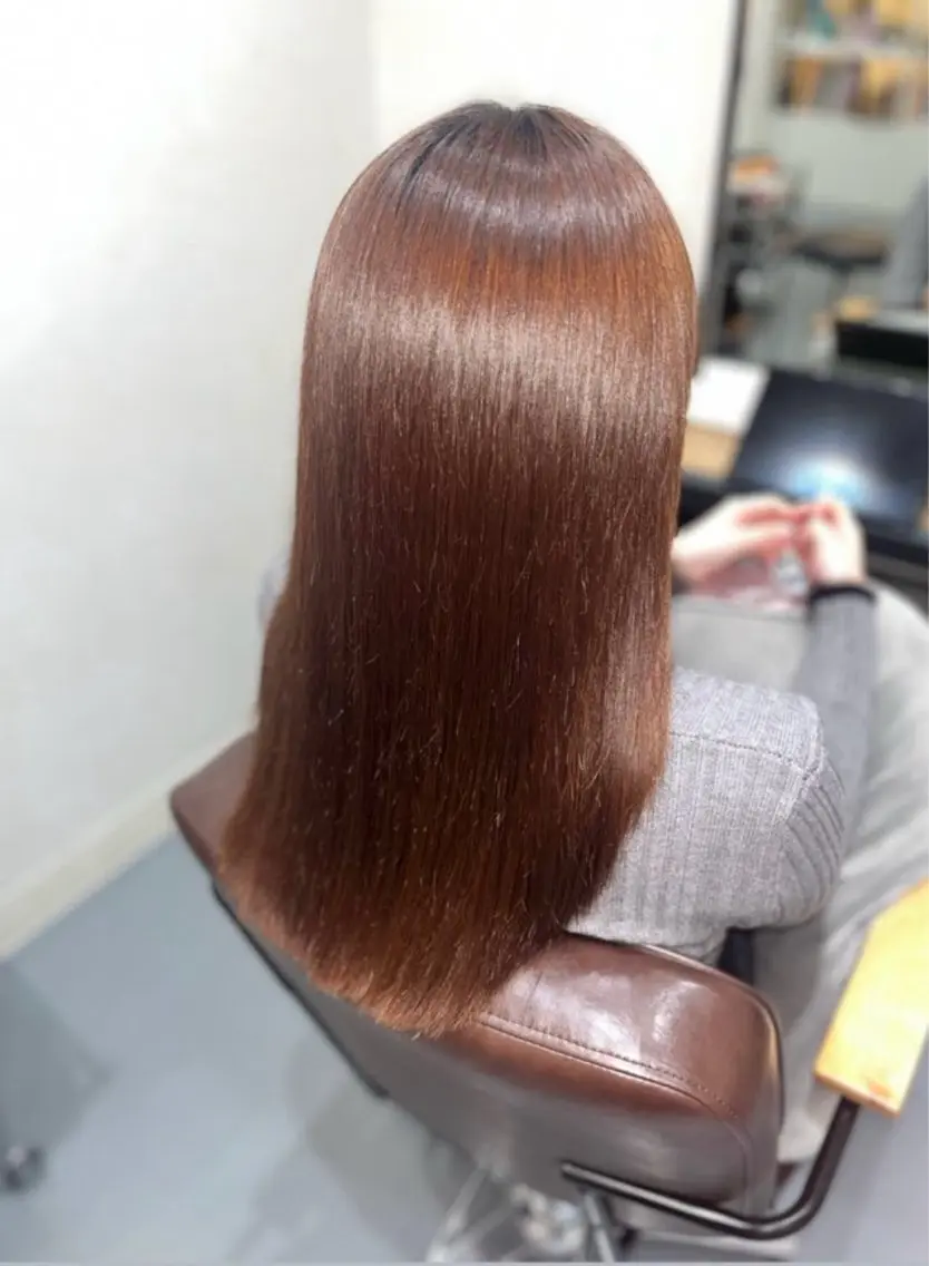 ロング 縮毛矯正 米澤 奈央のヘアスタイル