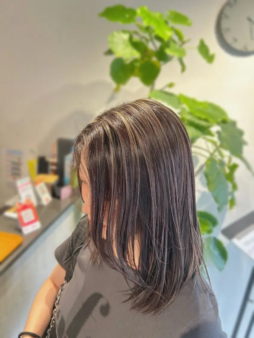 ミディアム カラー ヘアカラー トリートメント 💎韓国カラー Giness坂下巧のヘアスタイル