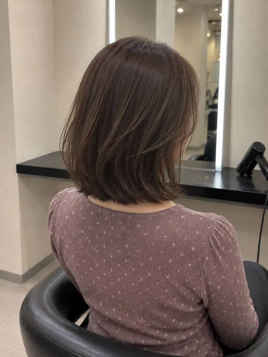 ミディアム カラー ブラウンカラー トリートメント 🌈ウルトワ水素 髪質改善naru🌈のヘアスタイル
