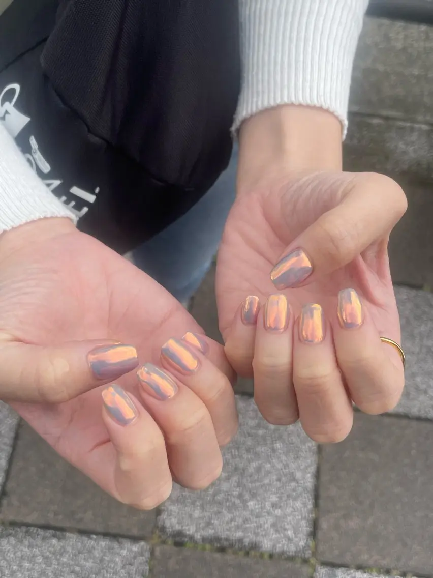 ネイル ミラーネイル ワンカラーネイル ハンドネイル U_Nail シンプル専門店のネイルデザイン