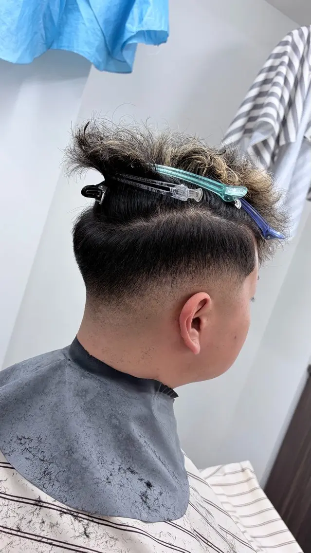 【メンズフェードコース】フェードカット+シャンプー＋ブロー(セット付)の写真