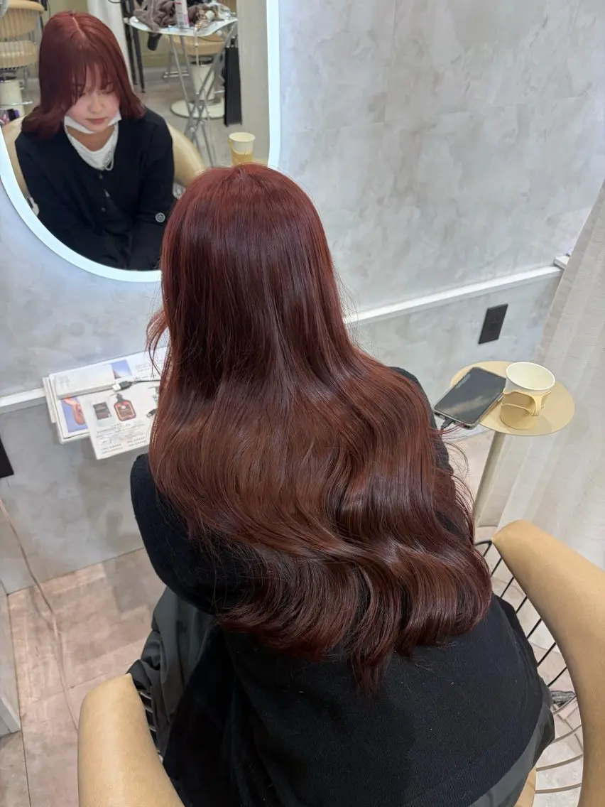 ロング ヘアカラー 畑中 夢のヘアスタイル