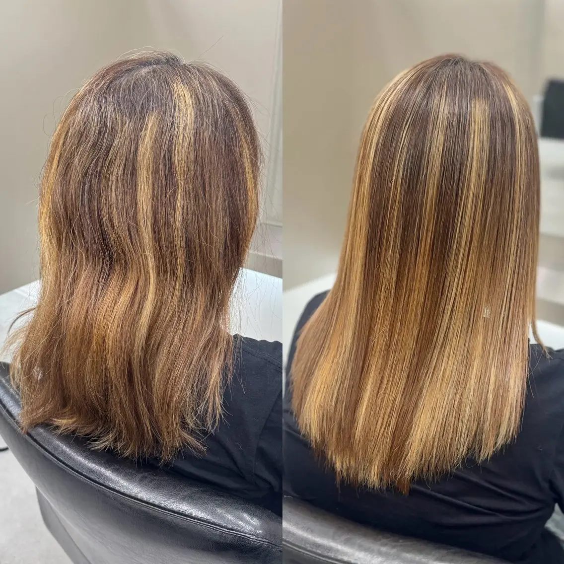 セミロング 髪質改善 縮毛矯正 酸性ストレート ヘアカラー 縮毛矯正 トリートメント 髪質改善/ブリーチ毛 縮毛矯正/ MIHOのヘアスタイル