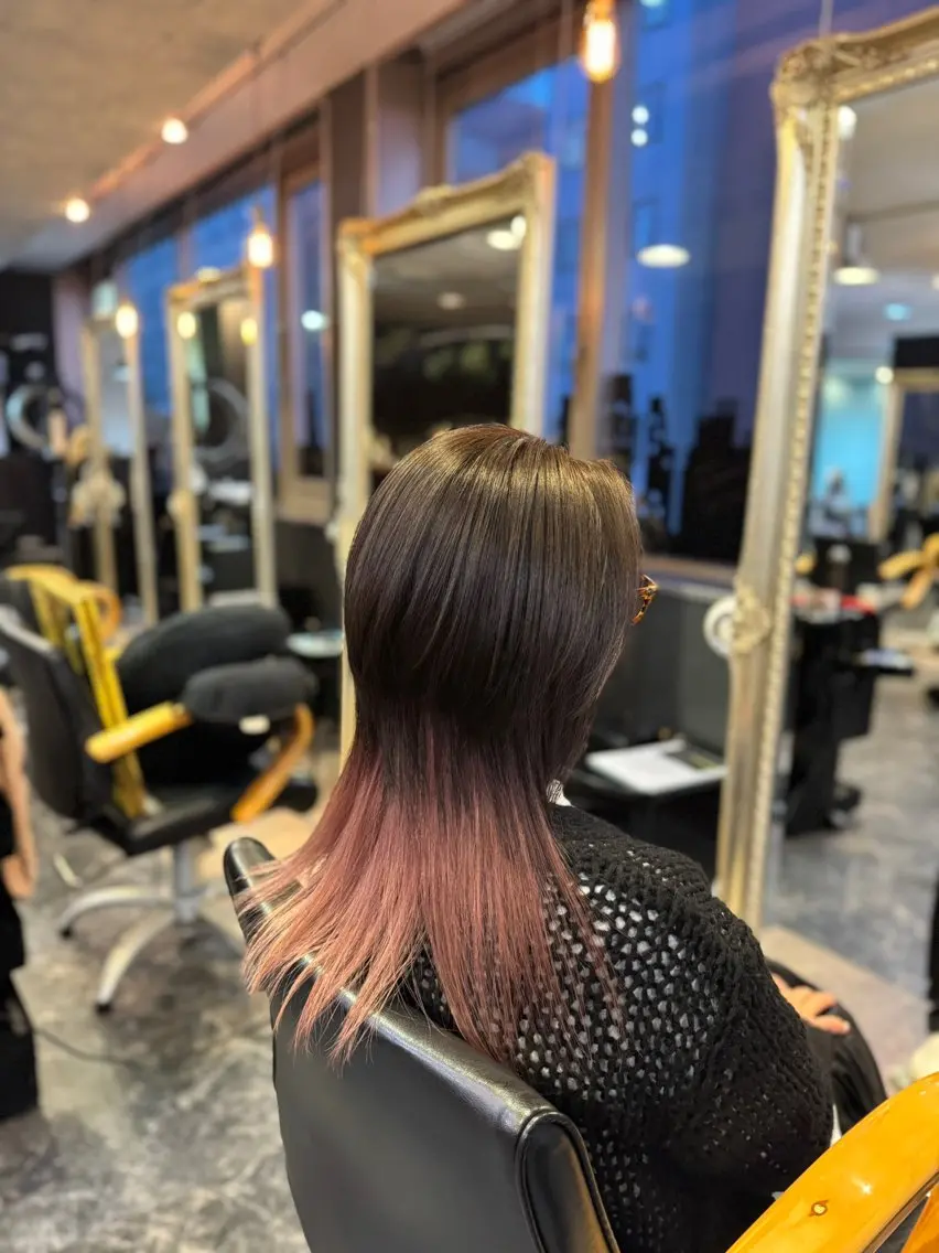 セミロング カラー ベージュカラー ブリーチ ピンクカラー ピンクベージュ ヘアカラー 店長 ハイトーン× 髪質改善/舘野 涼太のヘアスタイル