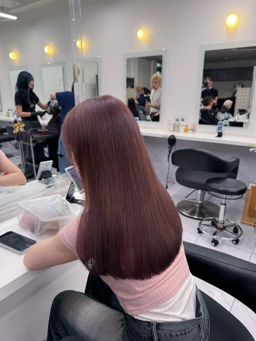 セミロング カラー ヘアアレンジ Over hair_ misakiのヘアスタイル
