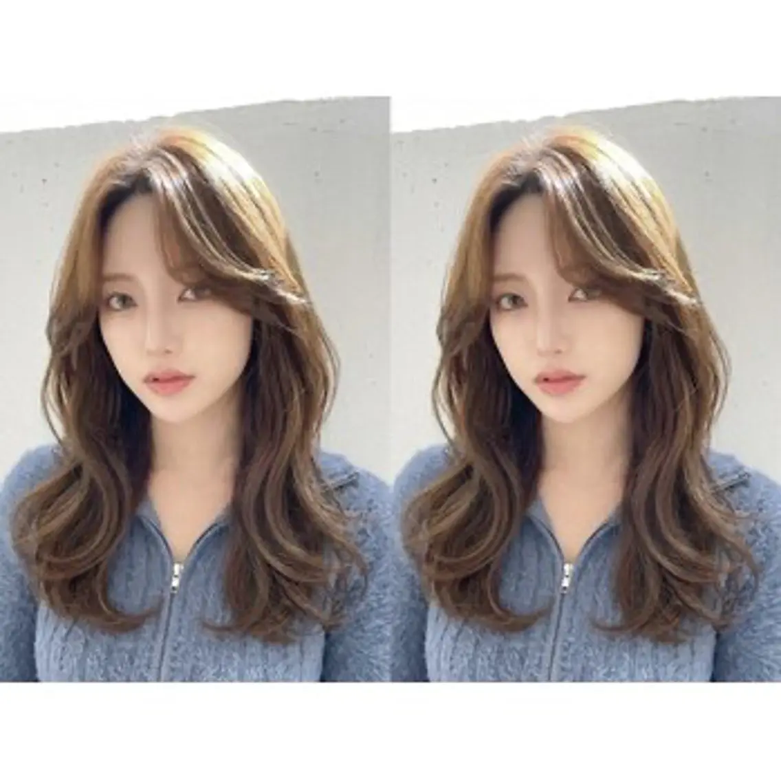 セミロング カラー 石井 ひまりのヘアスタイル