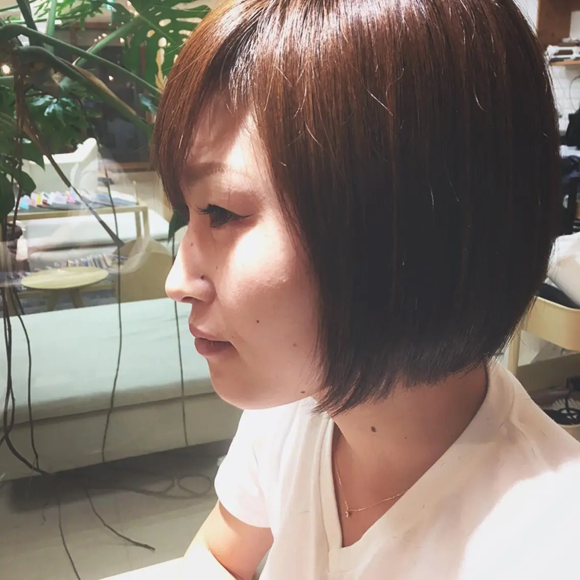 ショート 前下がりボブ ボブ 安永 涼のヘアスタイル