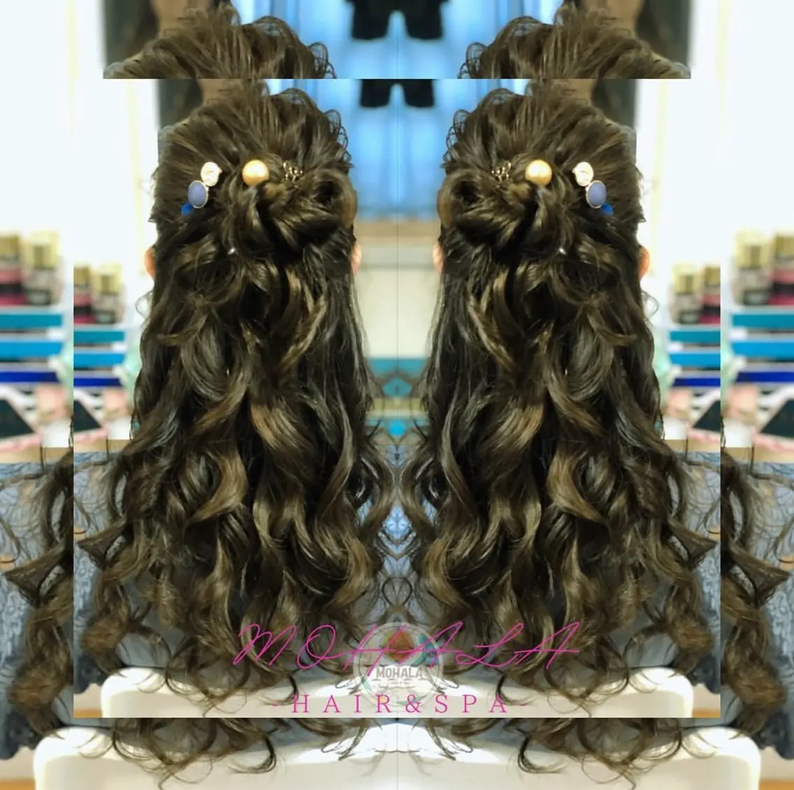 ロング ヘアアレンジ ハーフアップ Yamauchi natsumiのヘアスタイル