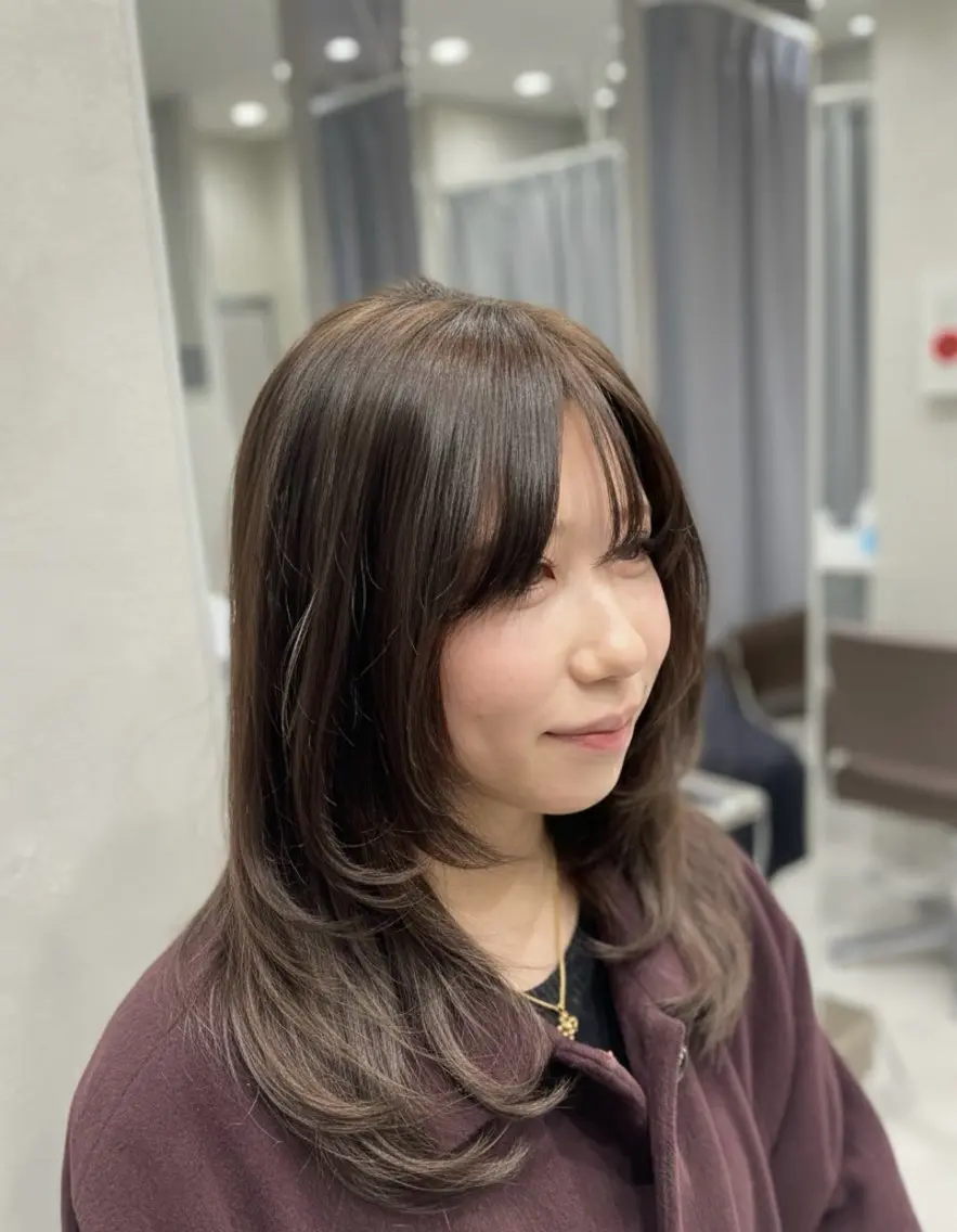 セミロング カット ヘアカラー 髪質改善/レイヤー 🫧山本勇輝🫧のヘアスタイル