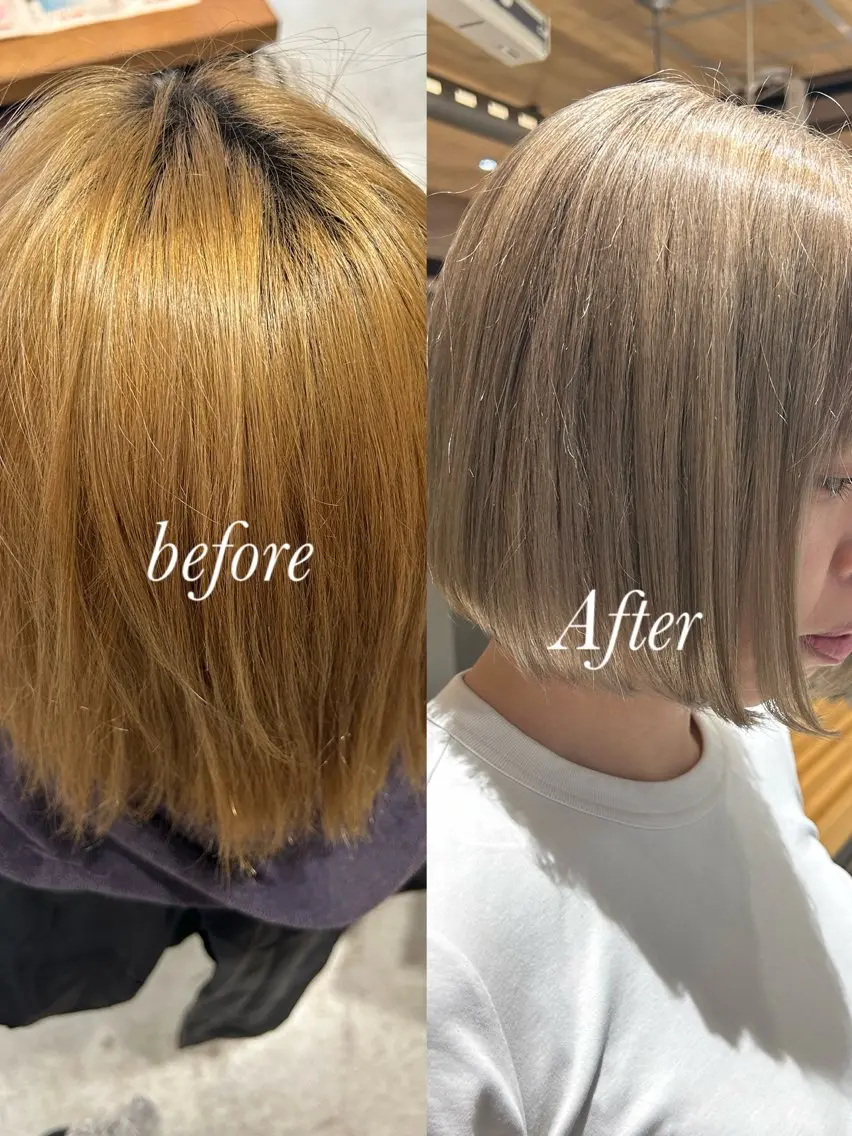 ショート カラー ヘアカラー トリートメント メンズ多数⚡ブリーチ 特化💚Acchonのヘアスタイル