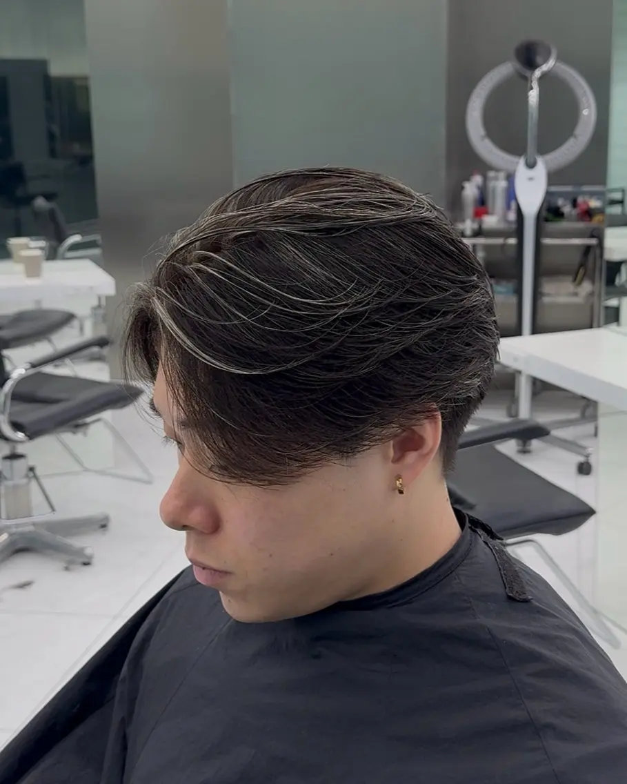 カラー メンズ ヘアカラー 高崎 堅心のヘアスタイル