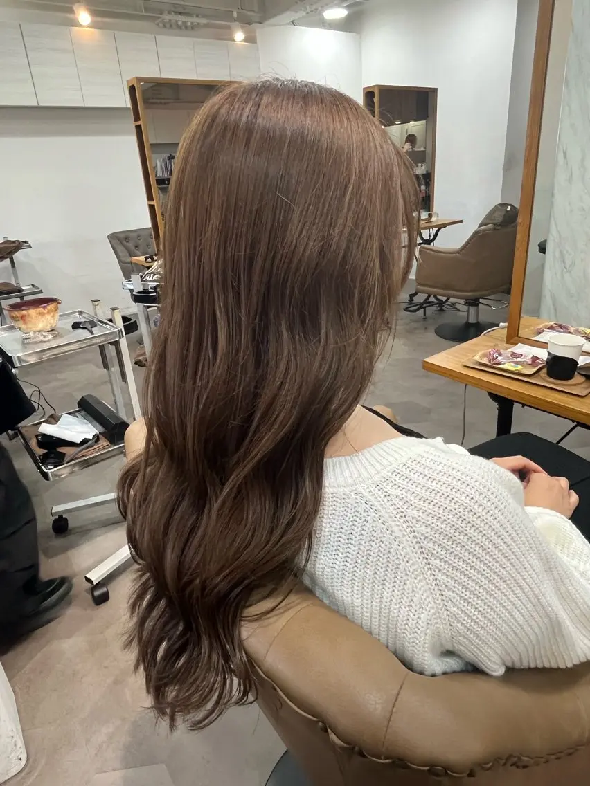 ロング カラー カット ヘアカラー 縮毛矯正🌟カラー╱ ╱いいじまのヘアスタイル