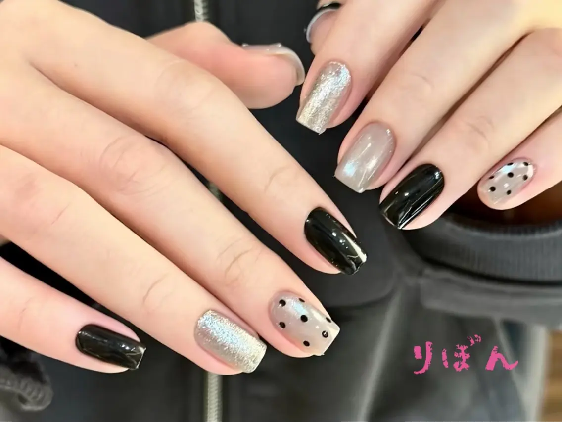 ミディアム 入学式 卒業式のヘアスタイル 韓国風ヘア りぼん Re:Bonrのネイルデザイン