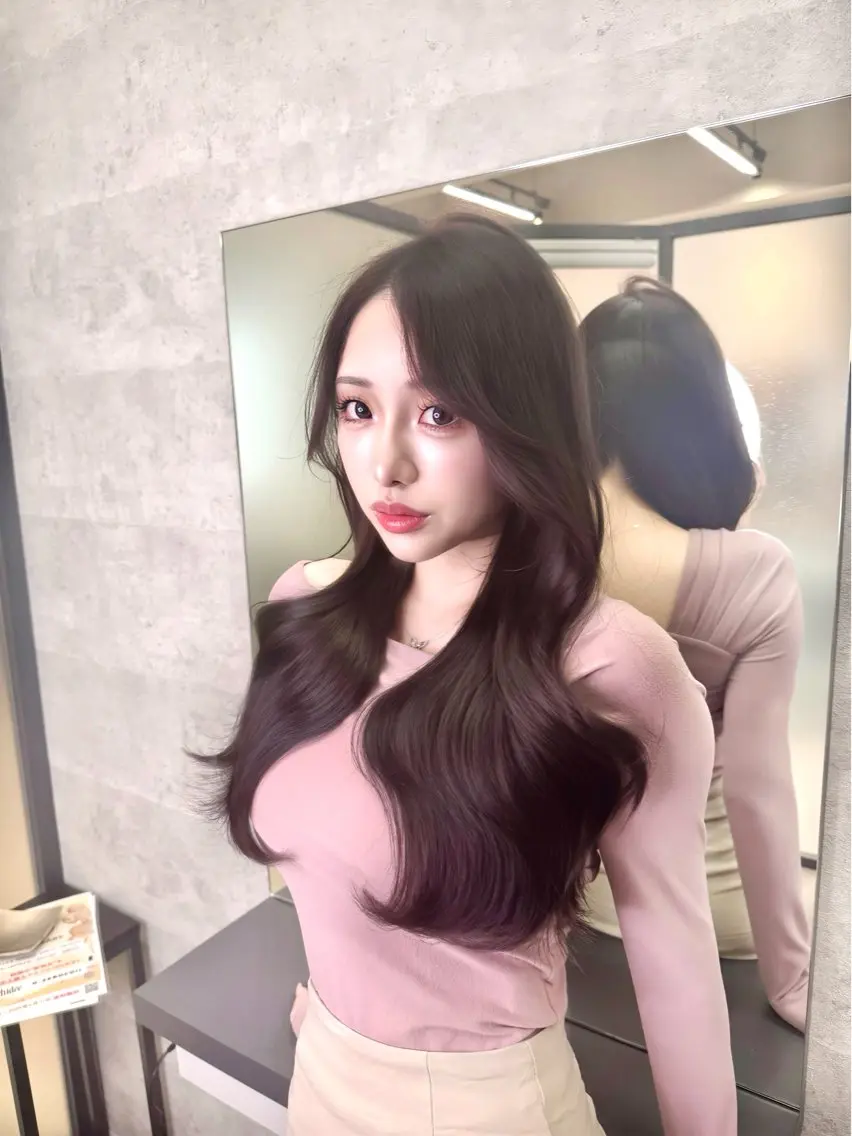 ロング 韓国風ヘア ロング 似合わせカット votan lilleyのヘアスタイル