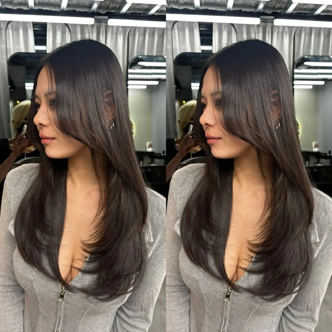 ロング カット ヘアカラー 縮毛矯正 youres hairのヘアスタイル
