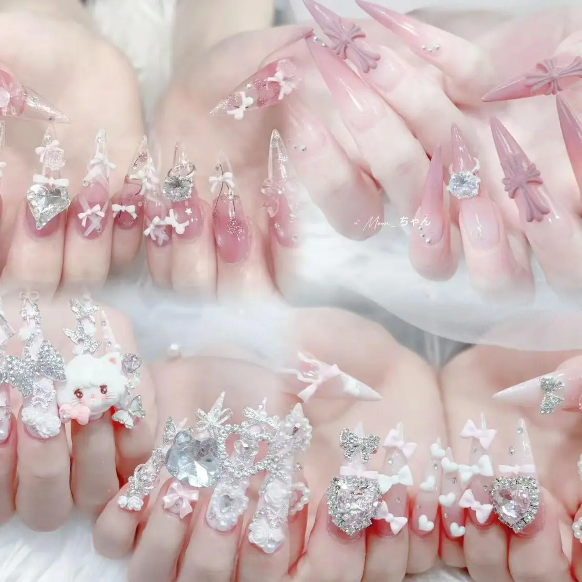 ネイル ジェルネイル ロングネイル ソフトジェル スーパーロングネイル ハンドネイル k.bi nailsalonのネイルデザイン