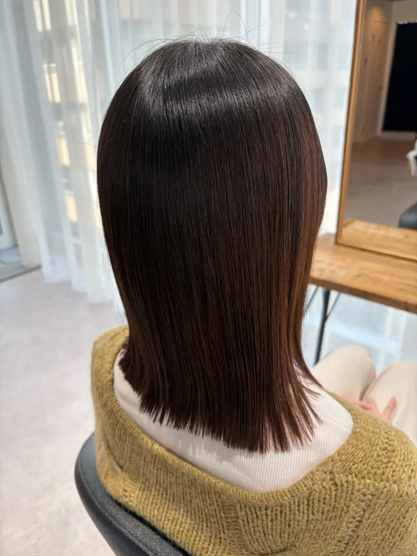 ミディアム ボブ 長めボブ カット aina / n.w.hのヘアスタイル