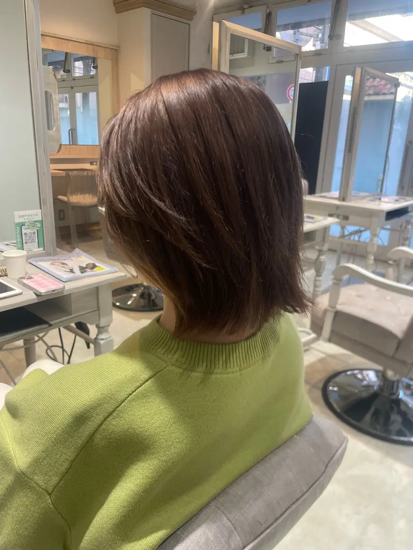 髪質改善カラー+カット+トリートメント🤍の写真