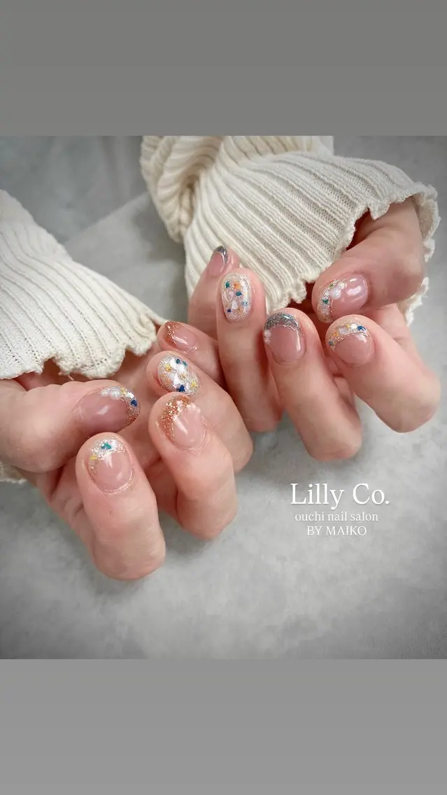 ネイル アートネイル ショートネイル ハンドネイル ハンドケア Lilly Co.のネイルデザイン