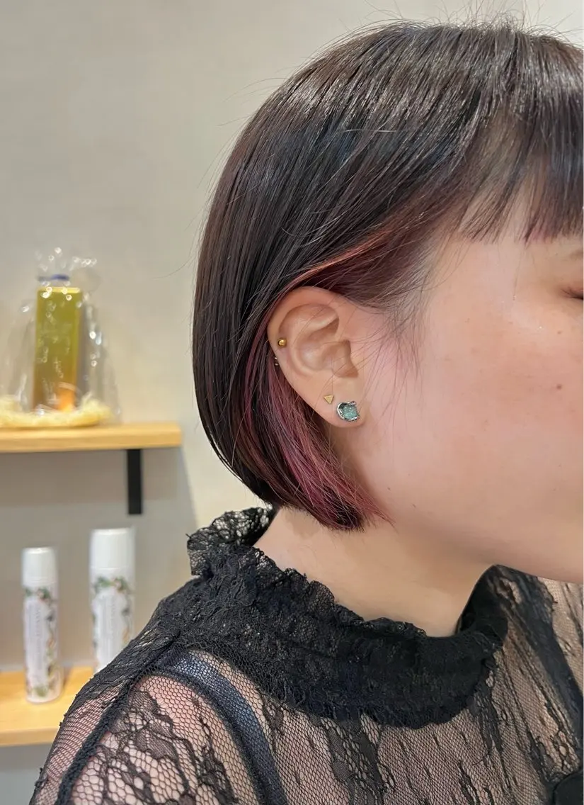 ショート カラー ヘアアレンジ カット ヘアカラー トリートメント IVY villa Suzu.のヘアスタイル