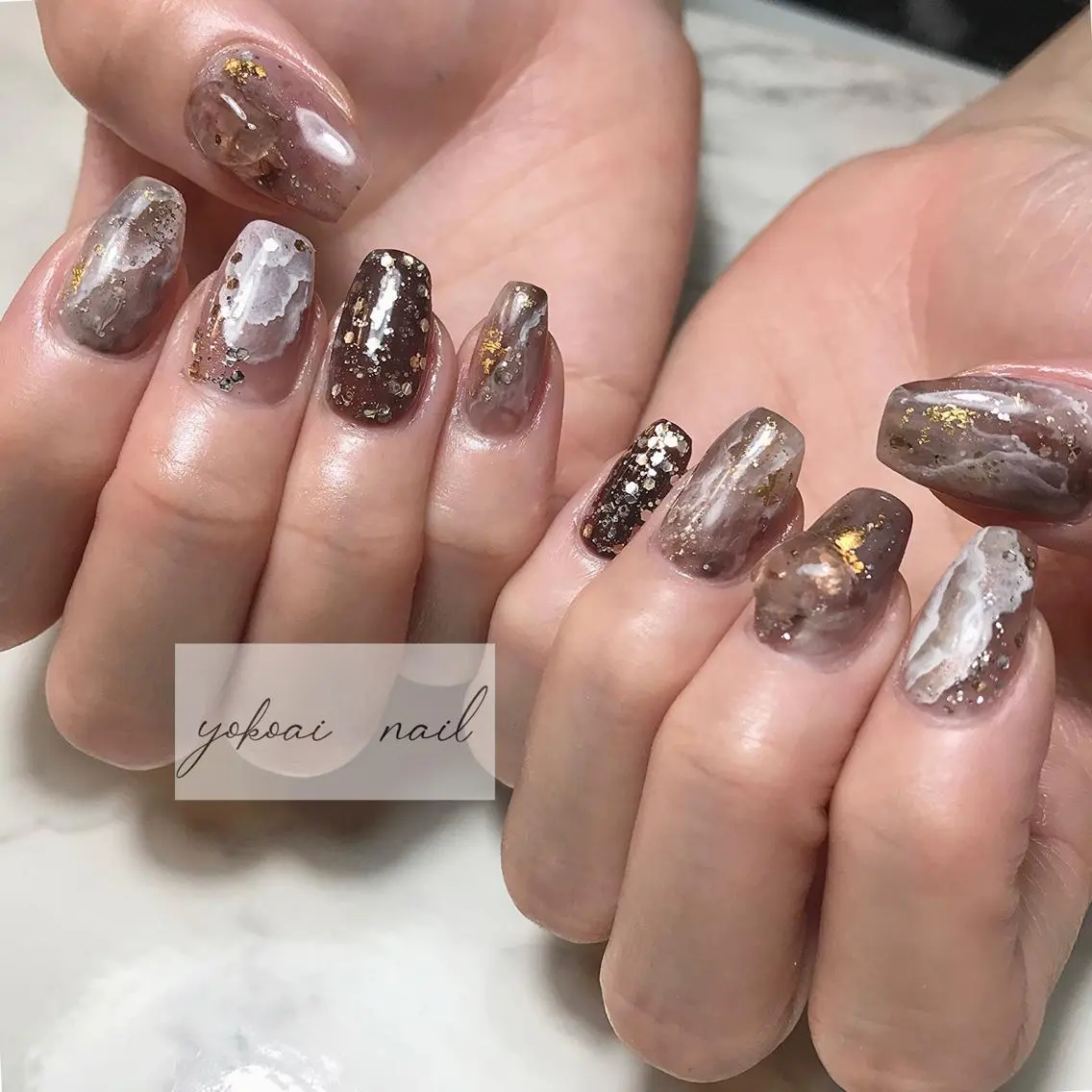 ミディアム ハンドネイル yokoai nailのネイルデザイン
