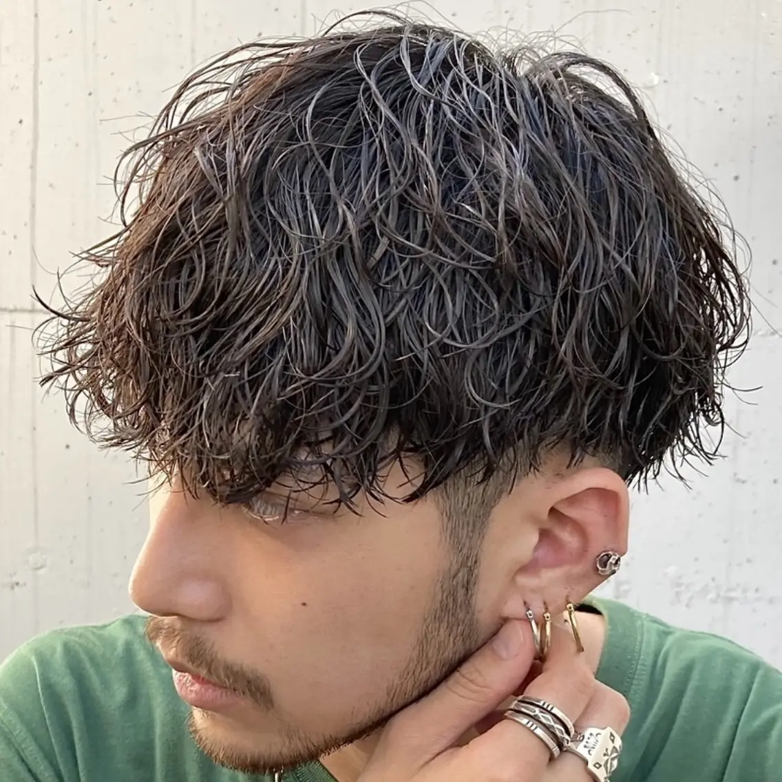 ミディアム パーマ ヘアアレンジ メンズ fifth 石川 凪のヘアスタイル