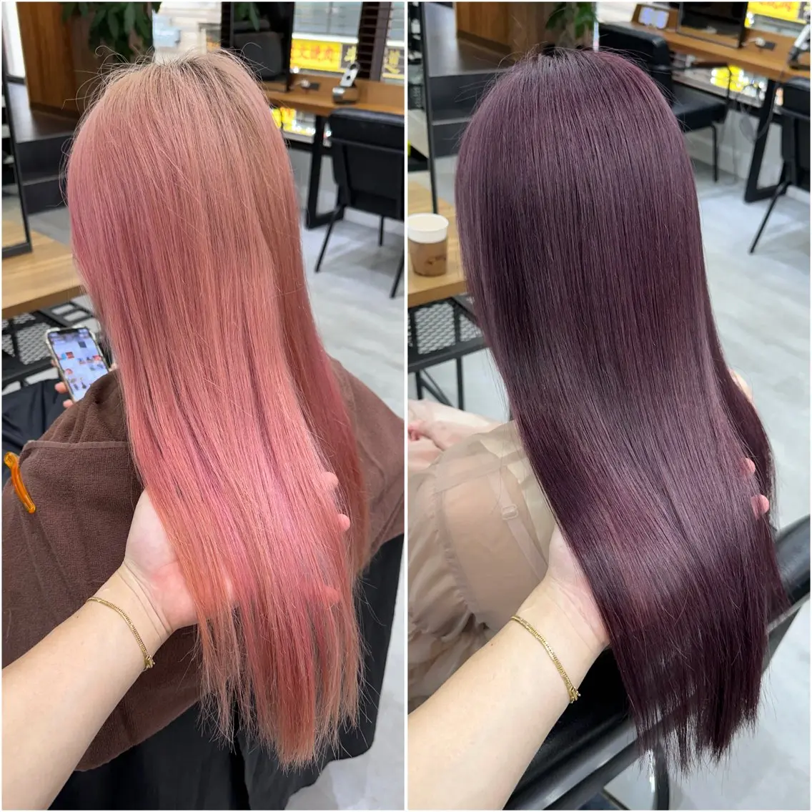 ロング カラー パープルカラー バイオレットカラー 髪質改善 ヘアカラー トリートメント KEISUKE🐶 カラー✨エクステのヘアスタイル