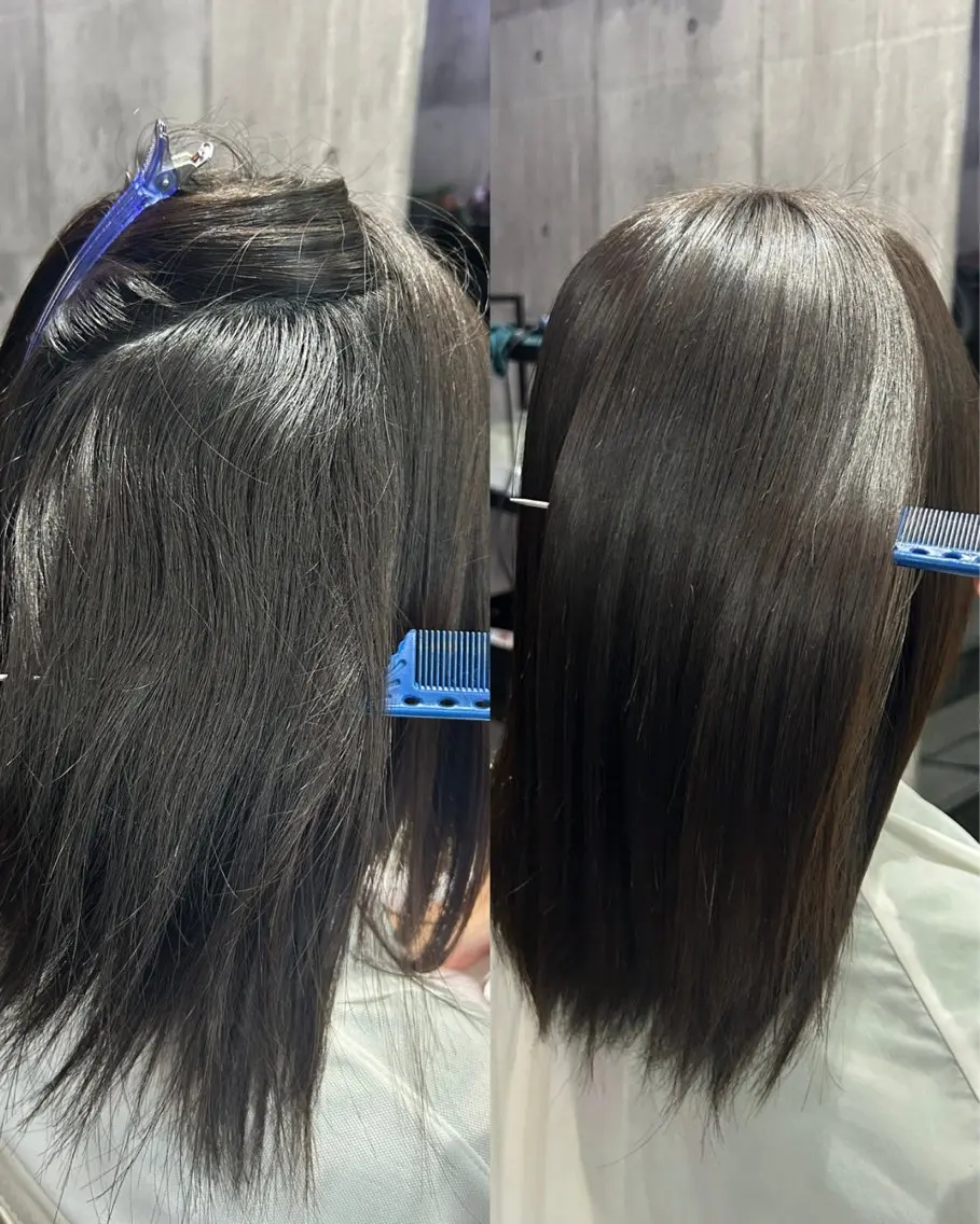 ミディアム カット 縮毛矯正 トリートメント 【朝ラク縮毛矯正】 髪質改善/kiryuのヘアスタイル