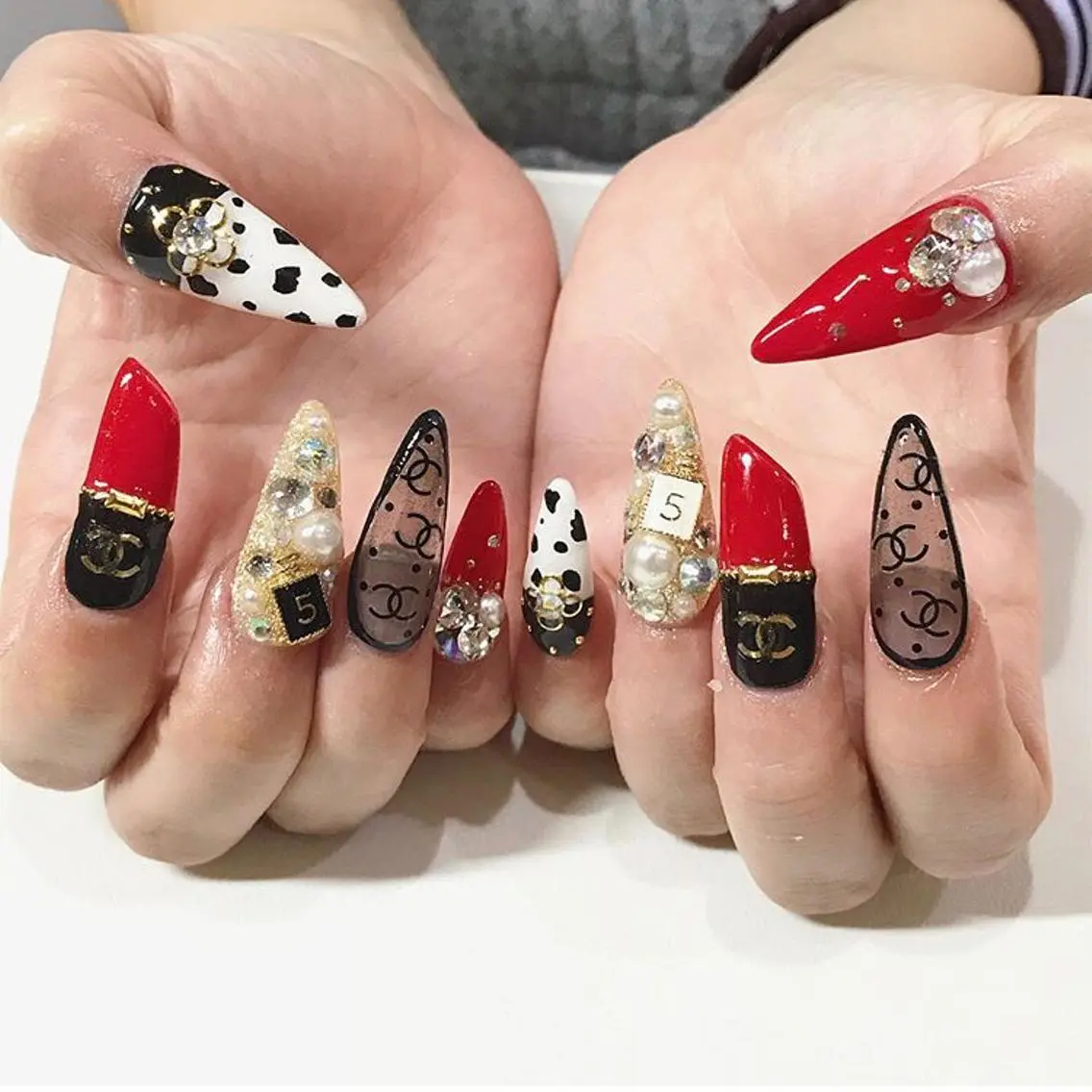 ネイル 渋谷／チップ長さ出し 👑アプレgel-xのネイルデザイン