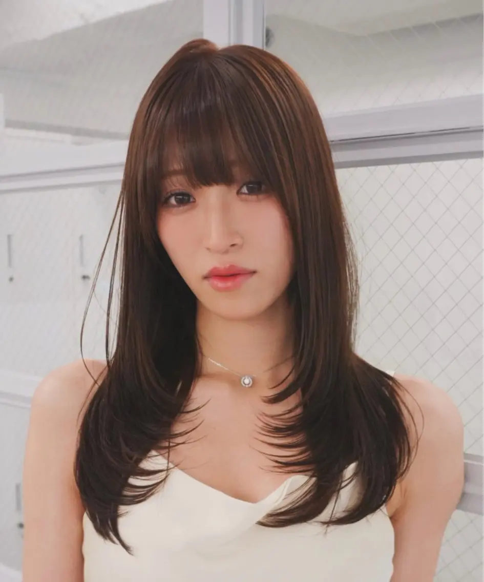 セミロング カラー ヘアアレンジ ブリーチ 透明感カラー ブリーチなしカラー くびれヘア 顔まわりレイヤー カット ヘアカラー トリートメント ヘッドスパ ヘアセット ✨綺麗が続くカット ✨/星野六三四のヘアスタイル